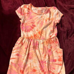 Cat & Jack Small Orange Tie Dye Summer Dress